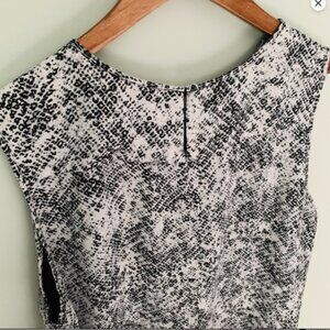 Violet & Claire Black and White Snakeskin Blouse